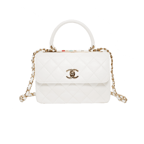 Chanel - 24C Trendy CC New-mini Lambskin White AS4654