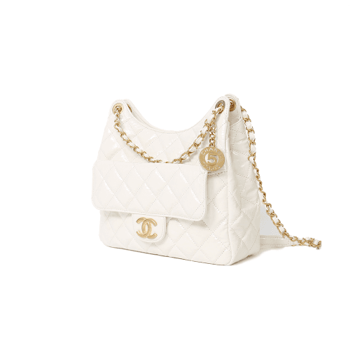 Chanel - 23B Hobo Bag Small White AS4322
